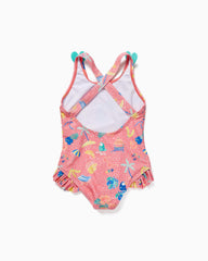 Swimsuit with UV 80 Protection for Baby Girls 'Tropical'