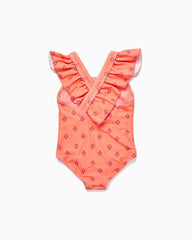 Swimsuit with Hummingbirds UV 80 Protection for Baby Girls