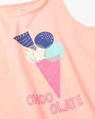 Cotton T-shirt for Girls 'Ice Creams'