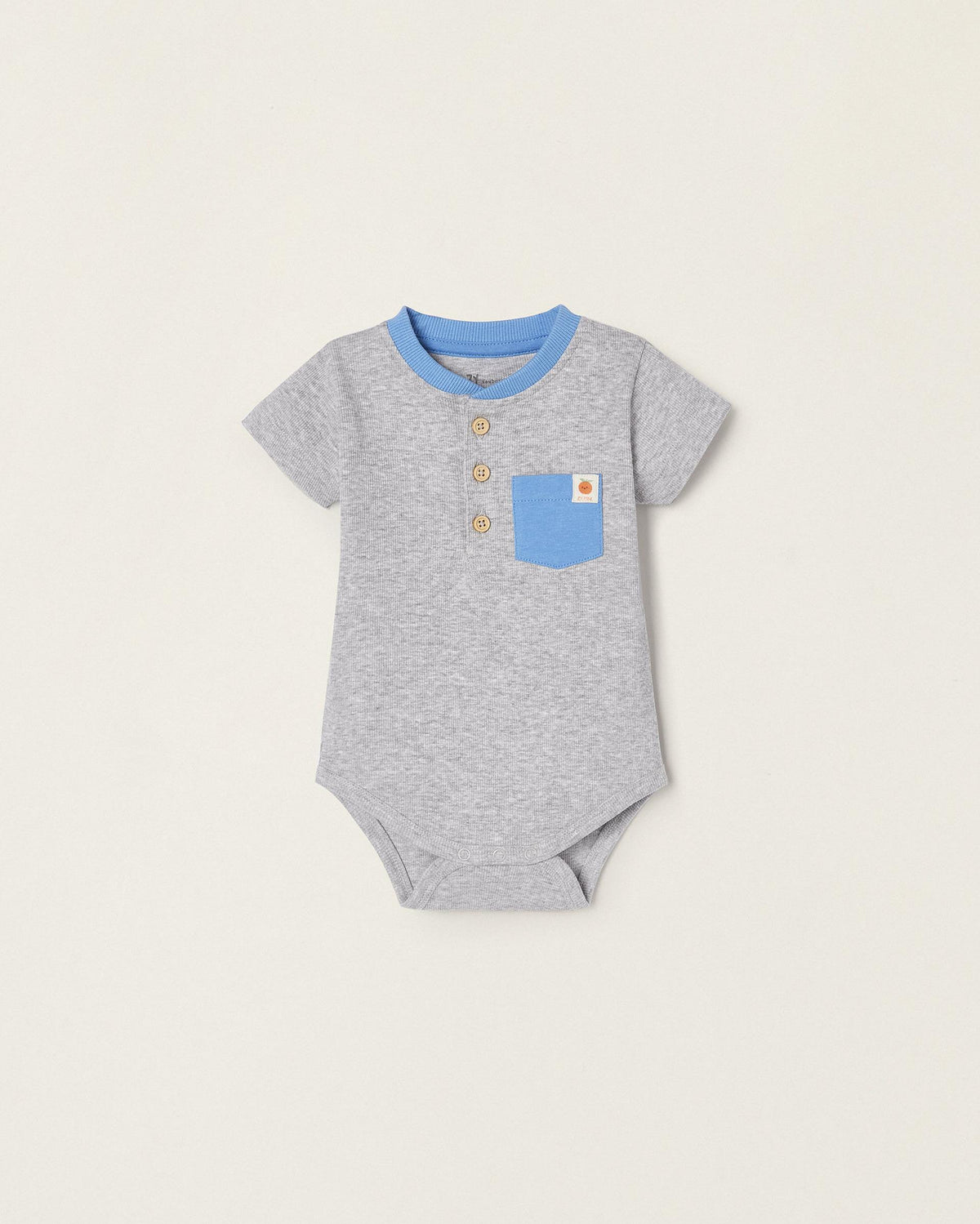 Cotton Ribbed Bodysuit for Newborn Baby Boys