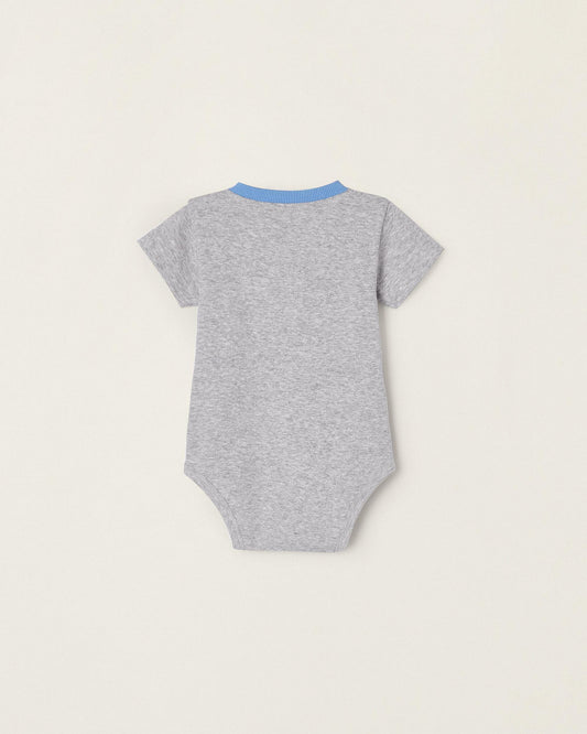 Cotton Ribbed Bodysuit for Newborn Baby Boys