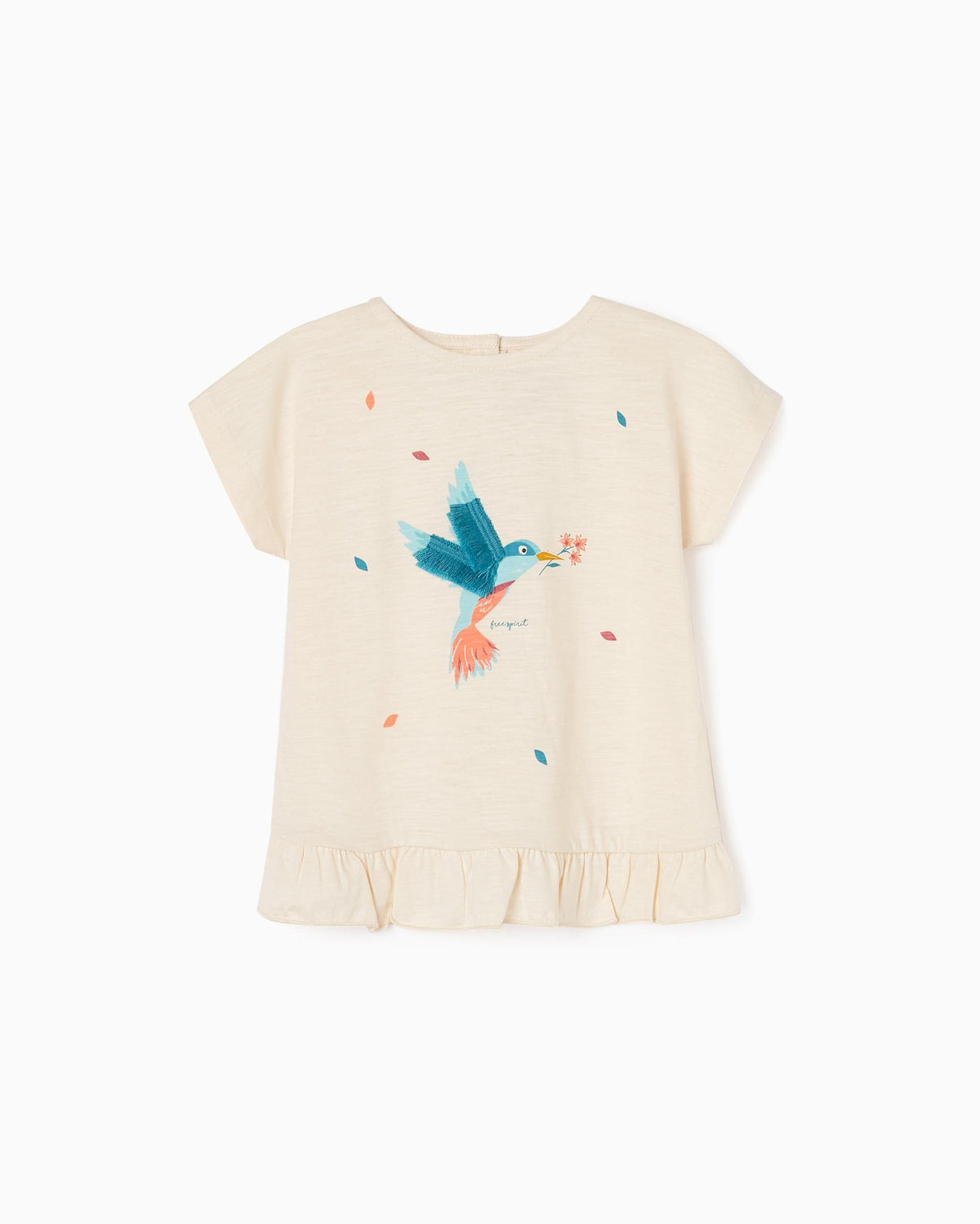 Cotton T-shirt for Baby Girls 'Birds'