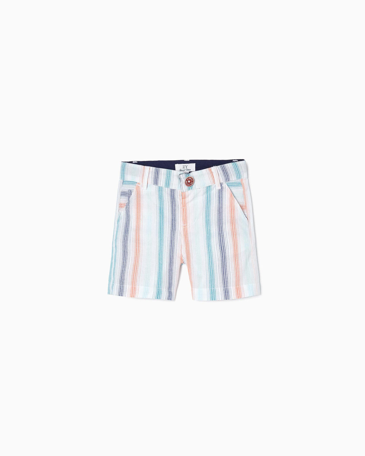 Striped Cotton Shorts for Baby Boys