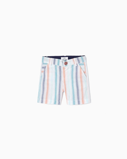 Striped Cotton Shorts for Baby Boys