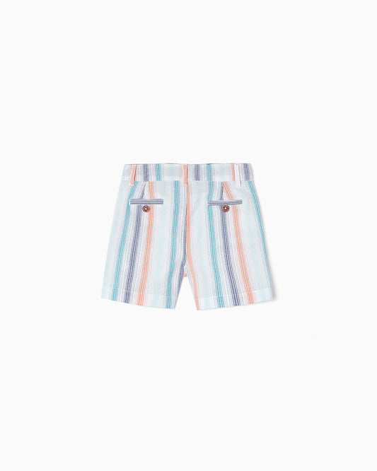 Striped Cotton Shorts for Baby Boys