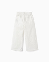 Trousers with English Embroidery for Girls