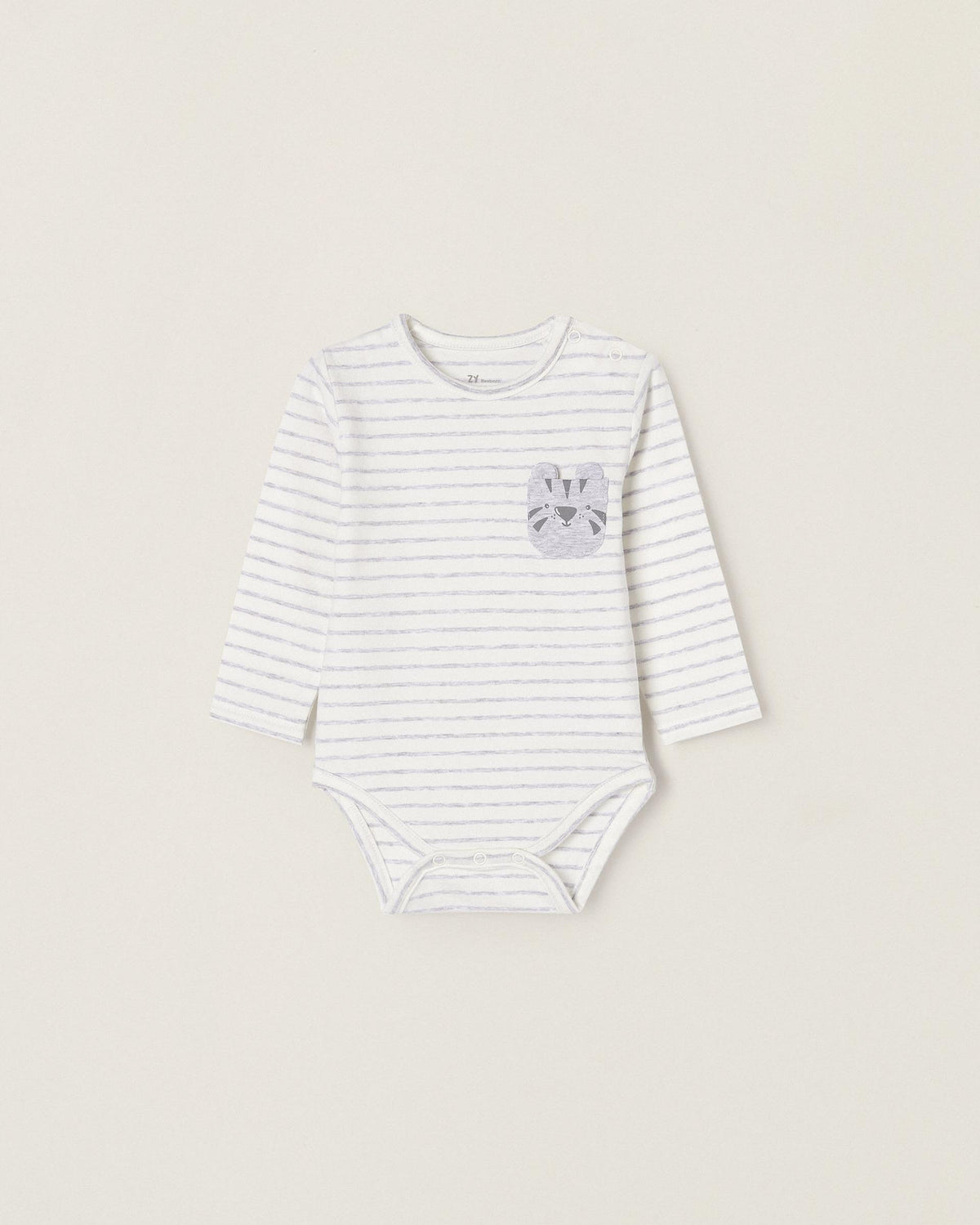 Striped Bodysuit in Cotton for Newborn Baby Boys 'Tiger'