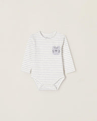 Striped Bodysuit in Cotton for Newborn Baby Boys 'Tiger'