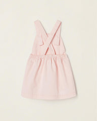 Cotton Twill Pinafore Dress for Newborn Baby Girls