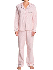 Isla & Evie Holiday Flannel Long Pajama Packs (2 Pack) Dot Pink Aop-Lsi / LARGE