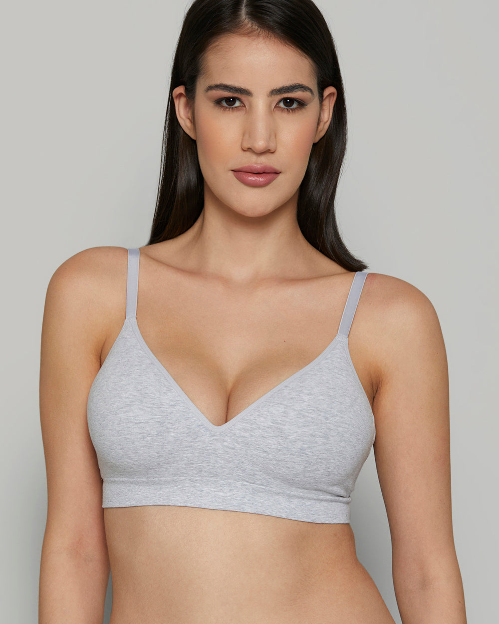 LA SENZA MID GREY ORGANIC COTTON EVERY DAY NO WIRE BRA MID GREY MARL / 10/12