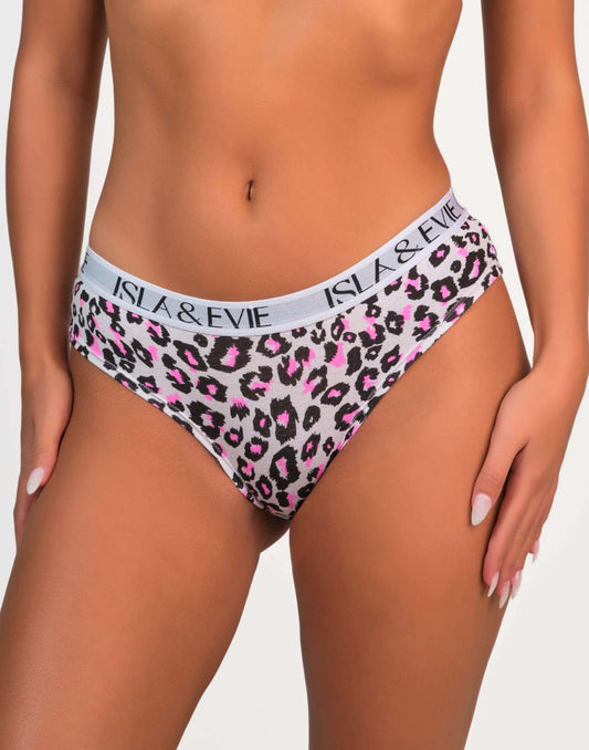 Pantieslogo Band Cheeky - Caba Pink Leopard / MED