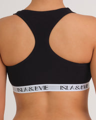 Logo Band Bra Top BLACK BEAUTY-LSI / MED