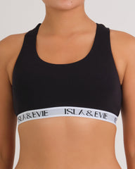 Logo Band Bra Top BLACK BEAUTY-LSI / MED