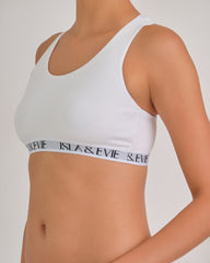 Logo Band Bra Top BRILLIANT WHITE / MED