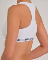 Logo Band Bra Top BRILLIANT WHITE / MED