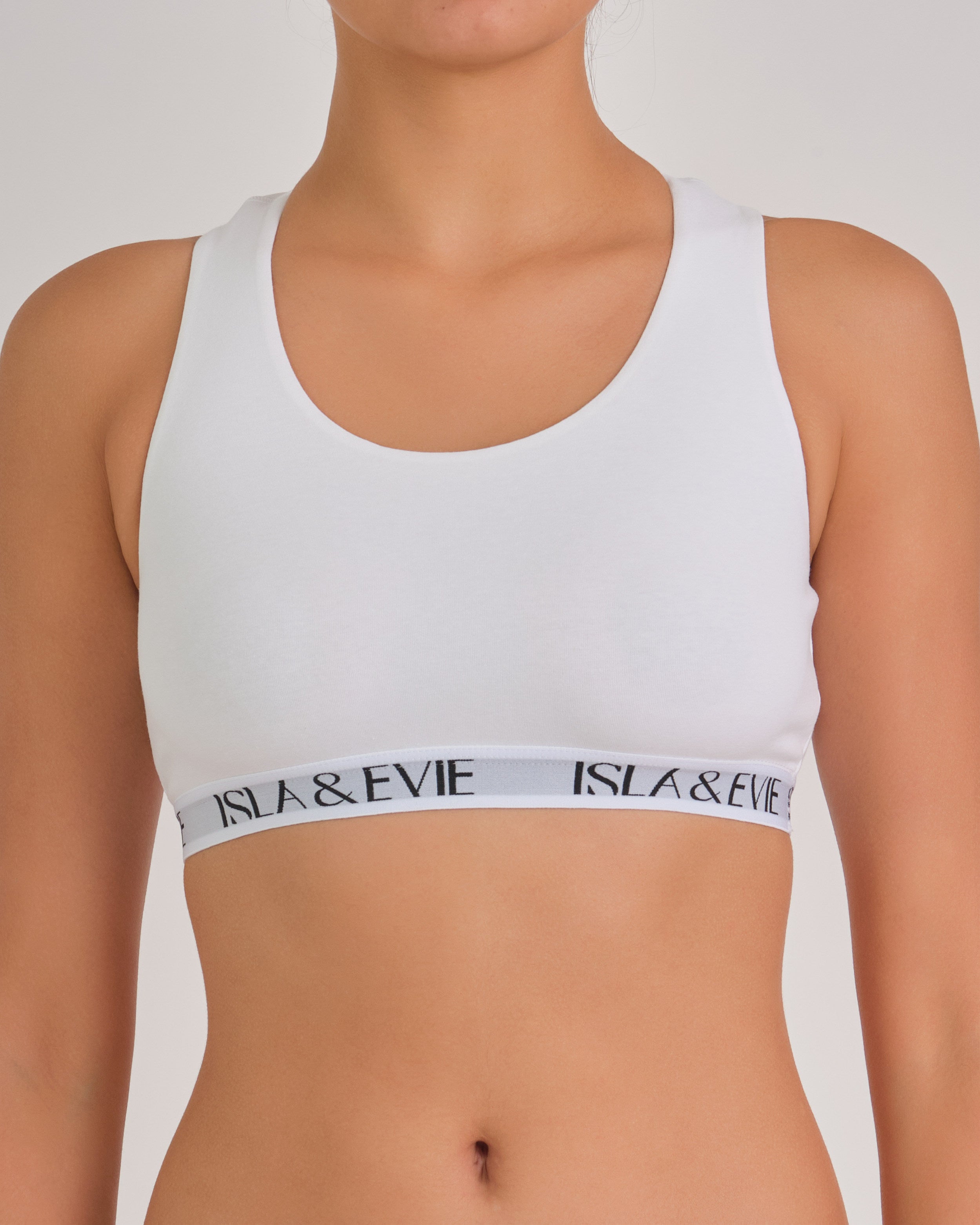 Logo Band Bra Top BRILLIANT WHITE / MED