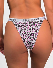 Pantieslogobandbikini Pink Leopard / MED