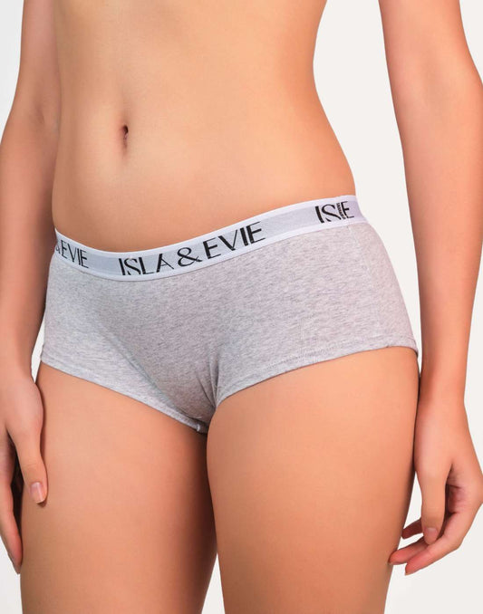 Pantieslogobandboyshort Grey Marl / MED