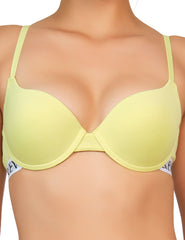 Isla & Evie Trendy Pushup Tshirt Bra 34B / Light Green