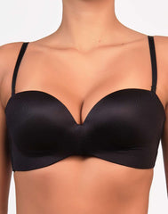 Isla & Evie Strapless Multiway Strapless Plunge Bra Black / 34B