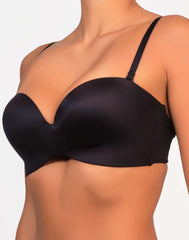 Isla & Evie Strapless Multiway Strapless Plunge Bra Black / 34B