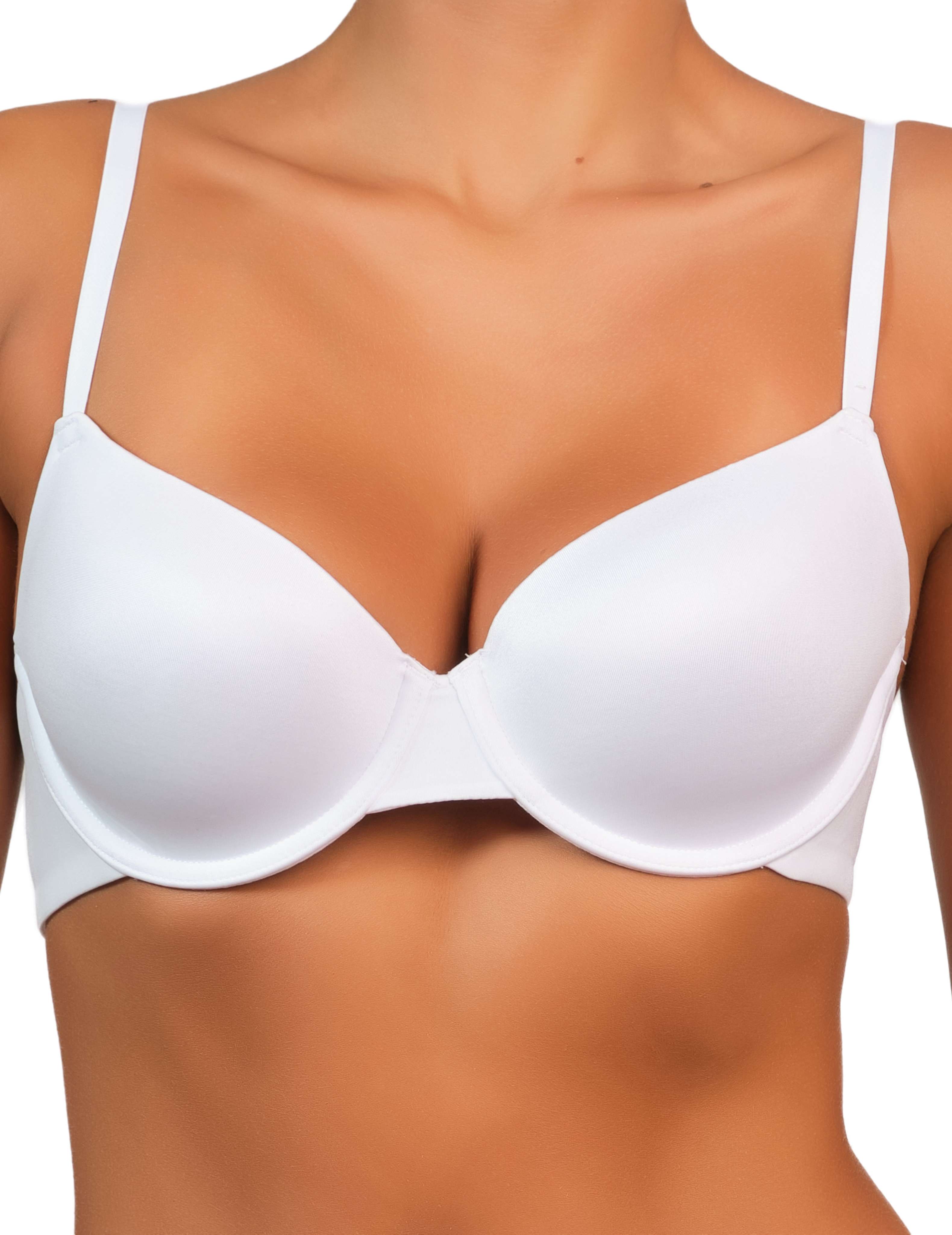 Isla & Evie Everyday Lightly Lined Demi Bra 34B / White