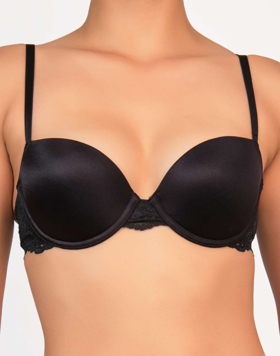 Isla & Evie Everyday Pushup Light Balconette Bra Black / 34B