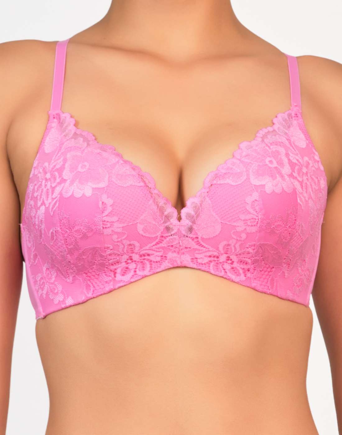 Ebd Wire Free Lace Push Up Sugar Pink / 34B