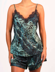 Ss Mango Leopard Cami Lyons Blue / MED