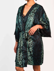 Ss Mango Leopard Robe Lyons Blue / MED