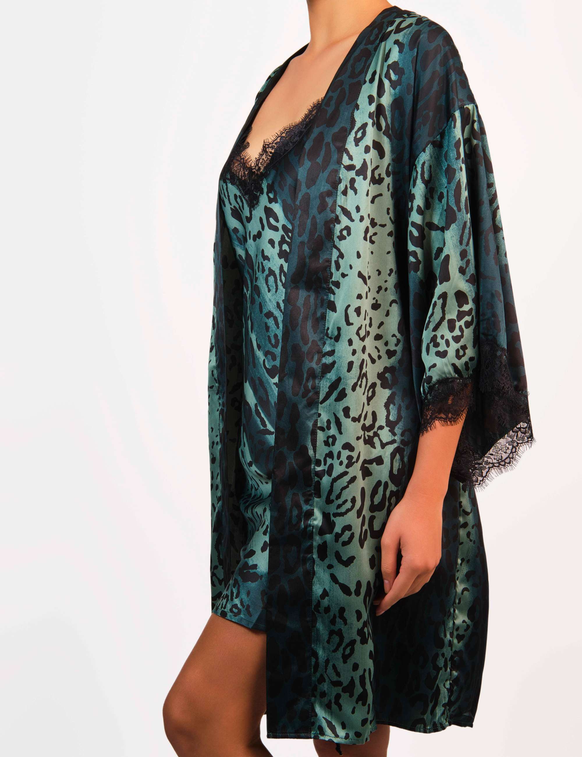 Ss Mango Leopard Robe Lyons Blue / MED