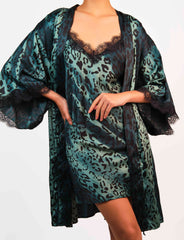 Ss Mango Leopard Robe Lyons Blue / MED