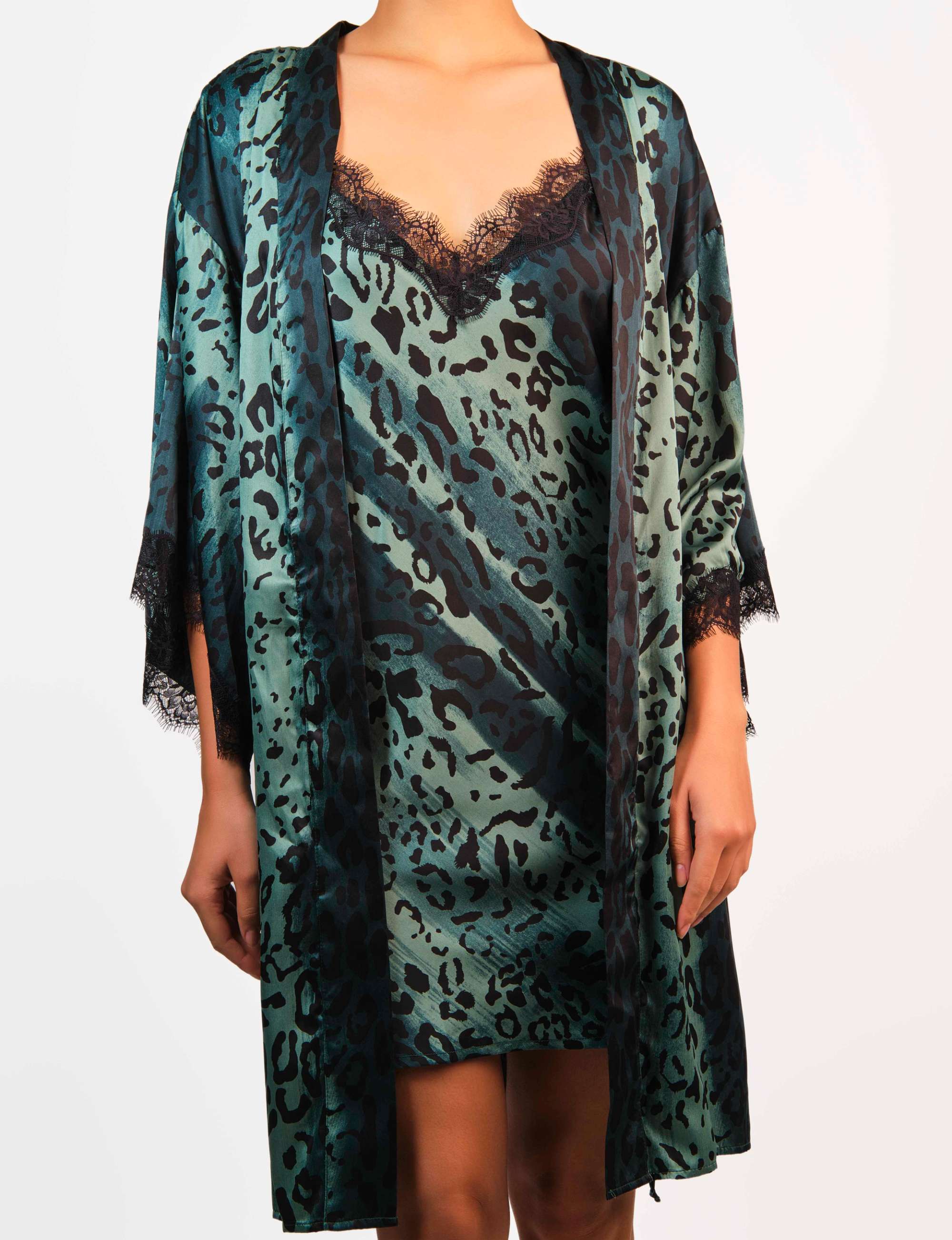 Ss Mango Leopard Robe Lyons Blue / MED