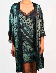 Ss Mango Leopard Robe Lyons Blue / MED