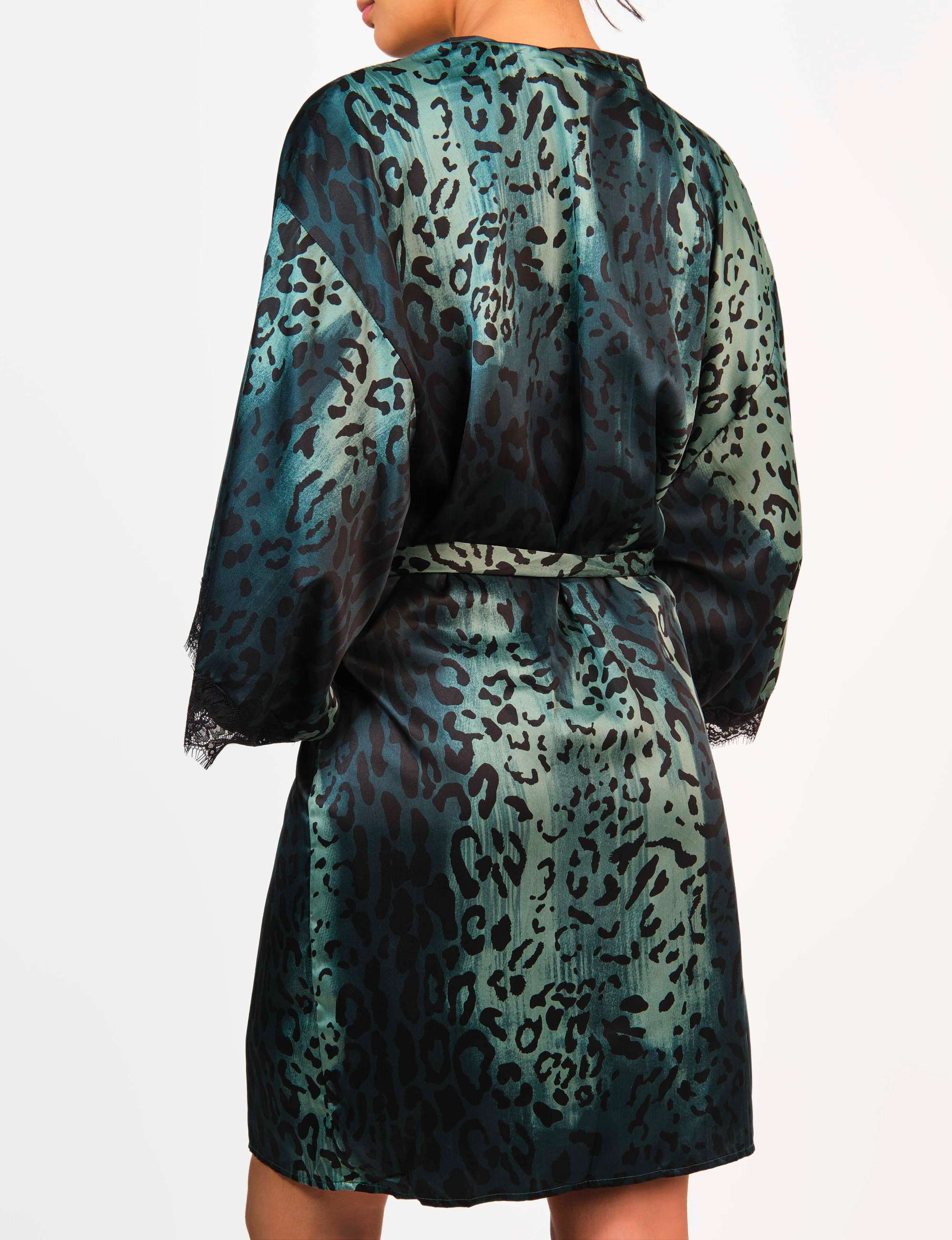 Ss Mango Leopard Robe Lyons Blue / MED