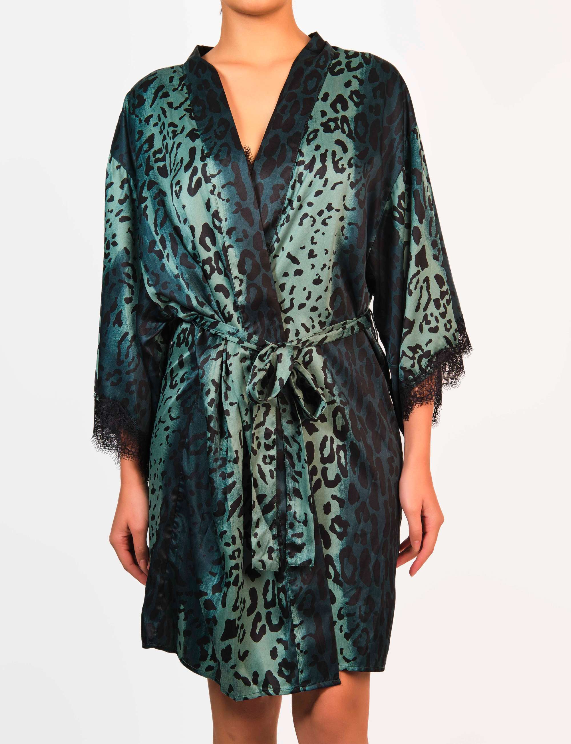 Ss Mango Leopard Robe Lyons Blue / MED