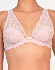 Isla & Evie Lace Plunge Bra 34B / Peach