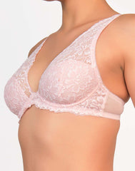 Isla & Evie Lace Plunge Bra 34B / Peach