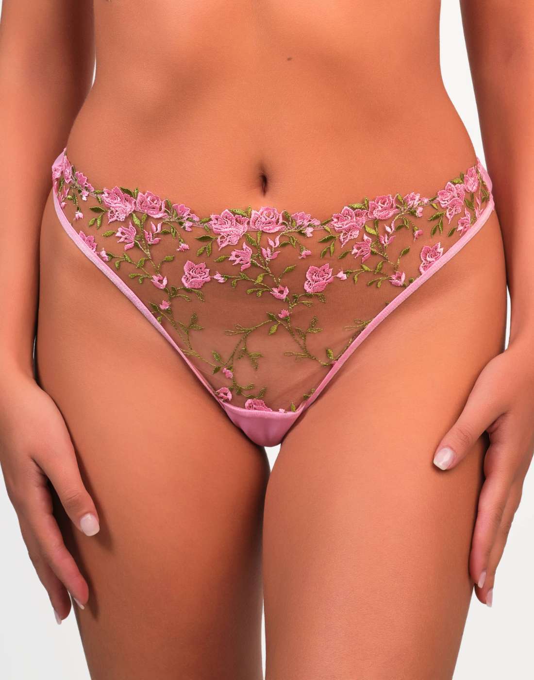 Dita Von Teese Sexy String Lace Panties Light Pink / 12-LSD