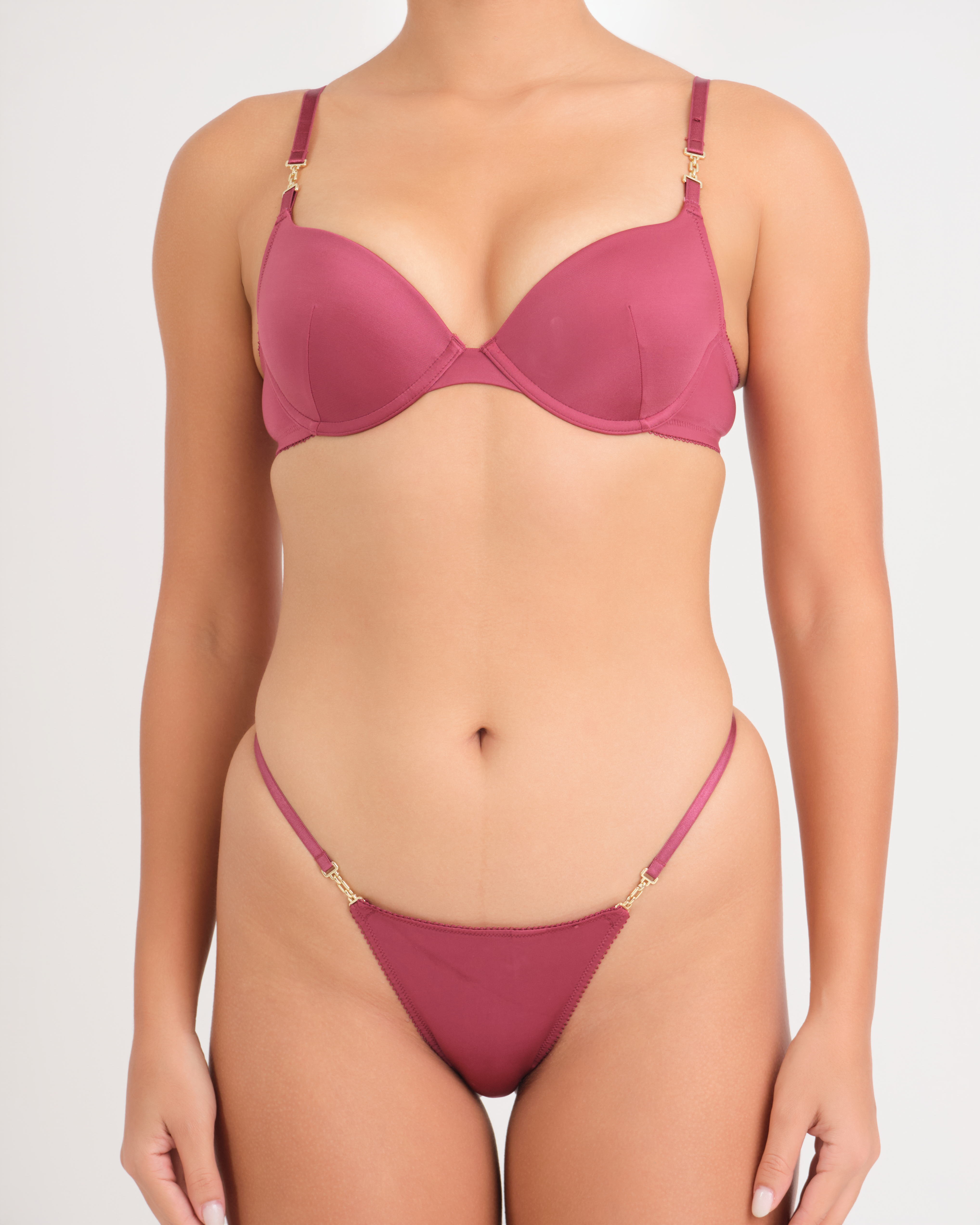 Belle Micro Push Up Bra WINE-LSI / 34B