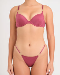 Belle Micro Push Up Bra WINE-LSI / 34B