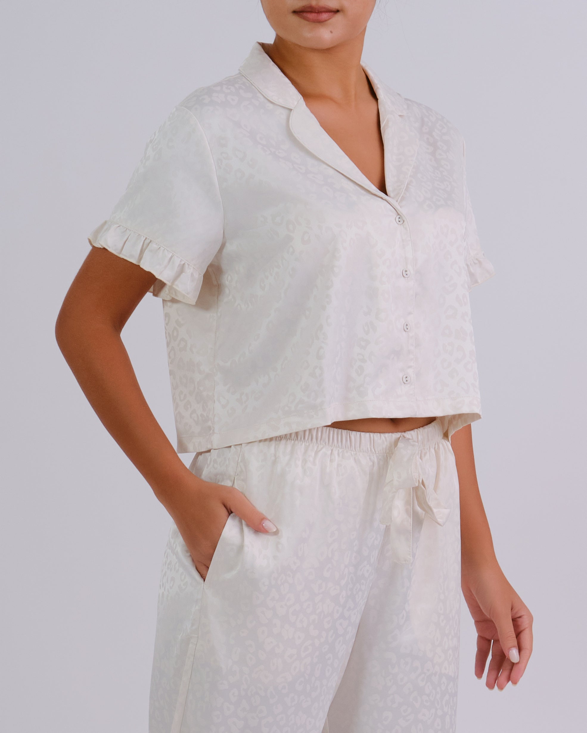 Viola Cropped Pj Shirt PRISTINE-LSI / M