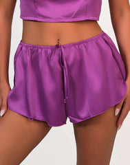 Isla & Evie Penelope Split Side Shorts MED / Dahlia