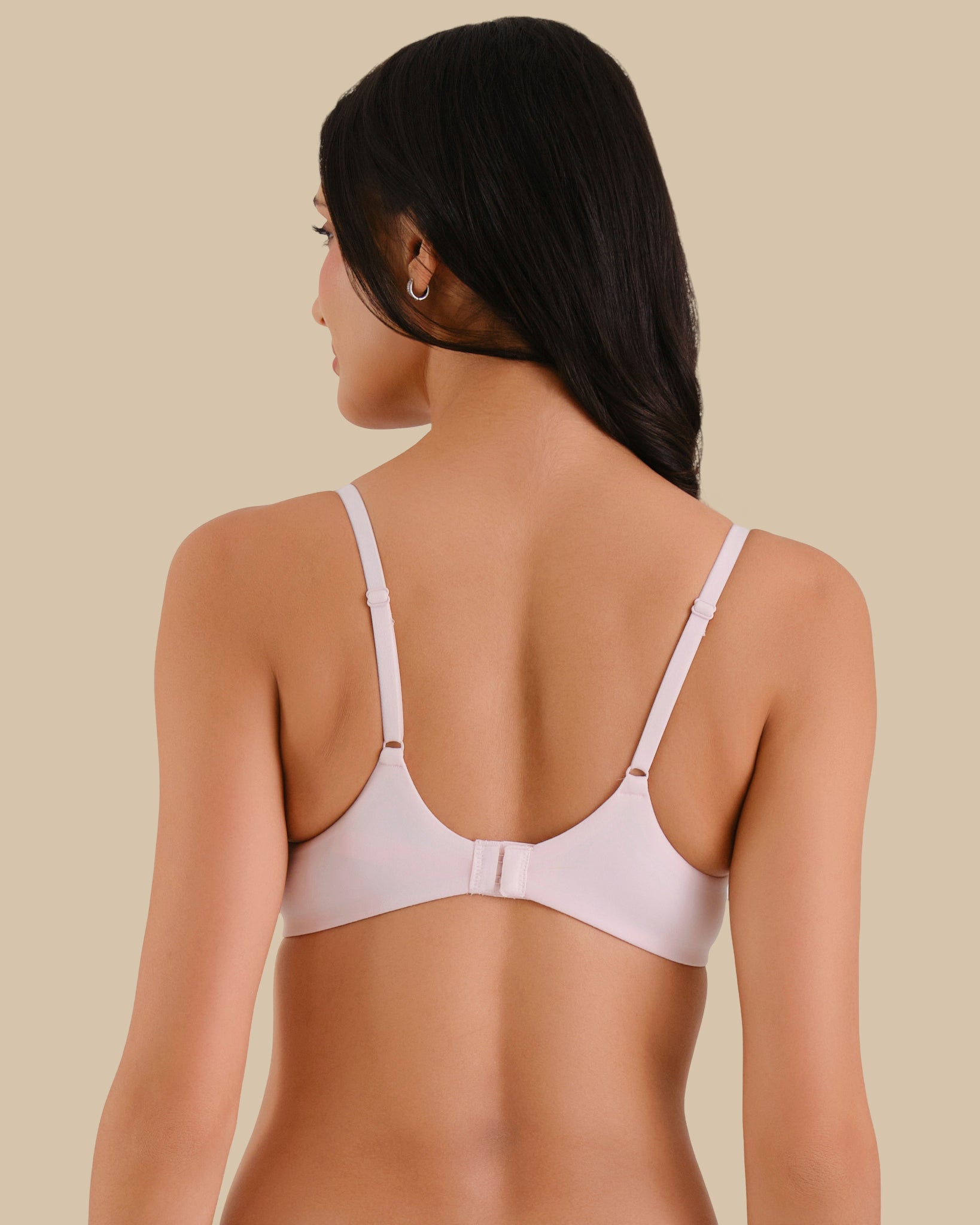 ISLA & EVIE PUSH UP RIBBED BRAS BARELY PINK / 34B