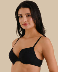 Isla & Evie Bra Push Up Rib BLACK BEAUTY-LSI / 34B