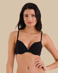 Isla & Evie Bra Push Up Rib BLACK BEAUTY-LSI / 34B