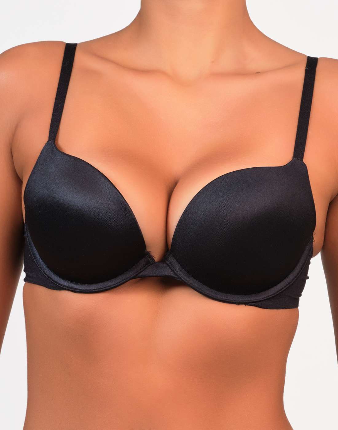 La Senza Sexy Gel Padding Plunge Bra Black / 34B