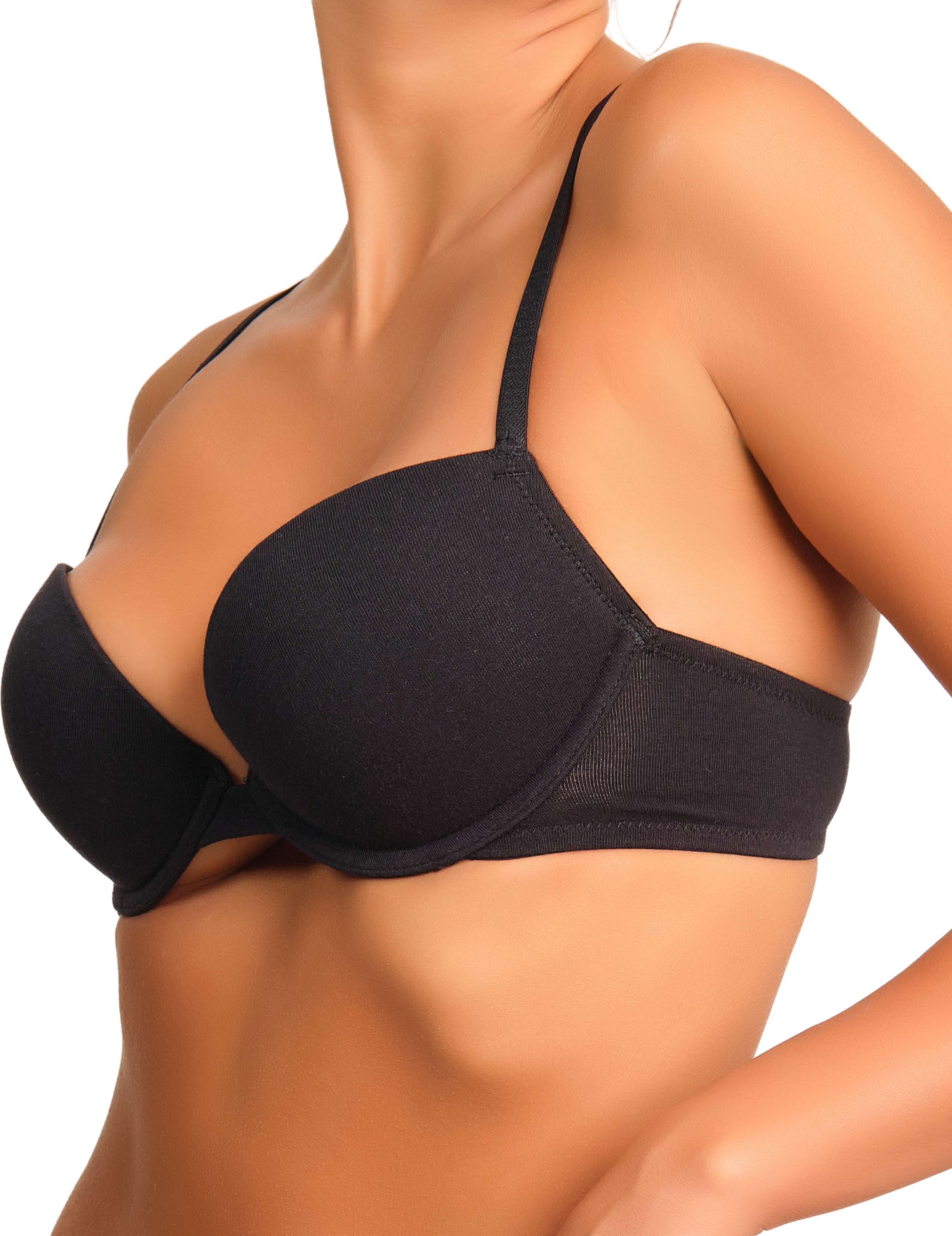 La Senza Trendy Pushup Plunge Bra 34B / Black