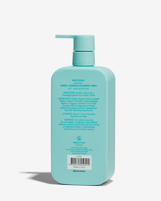 Amber, Jasmine & Blueberry Body Wash 500ml -Isla & Evie